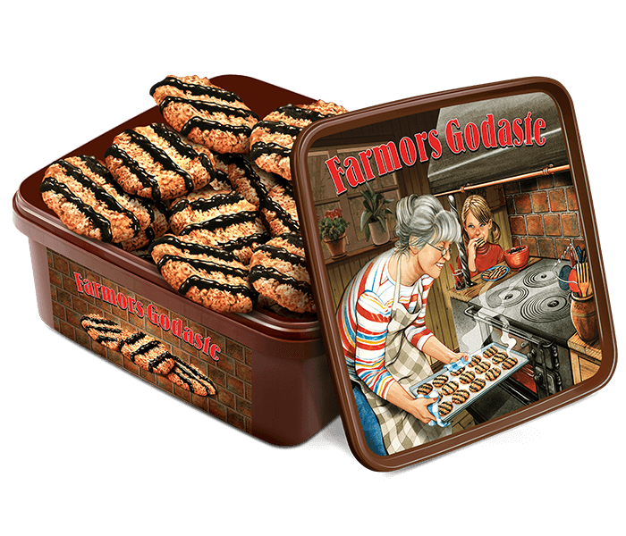 Dekorerade havrekakor, sprödbakade enligt farmors godaste recept – en ljuvlig smakupplevelse som passar alla.