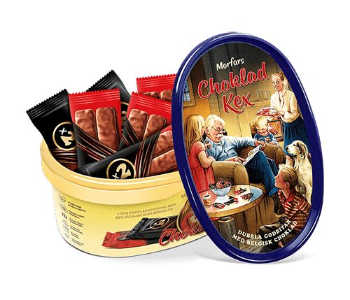 Lyxig chokladnjutning med hela 88% äkta belgisk mjölkchoklad. Portionsförpackade, två och två – perfekta att dela med sig av.