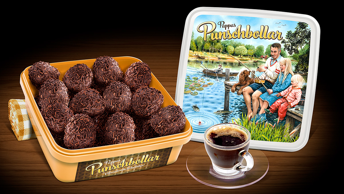Sälj Pappas Punschbollar, chokladöverdragna läckerbitar rullade i chokladströssel med söt punscharom