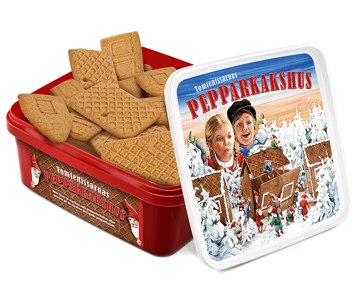 En rolig byggsats till tio stycken små välsmakande pepparkakshus – perfekt för julpyssel med familj och vänner. Dekorera med garnering och sätt ihop husen med kristyr efter egen smak.