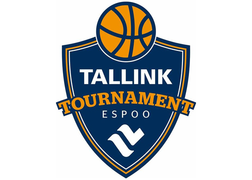 En logotyp med en basketboll för Tallink Tournament